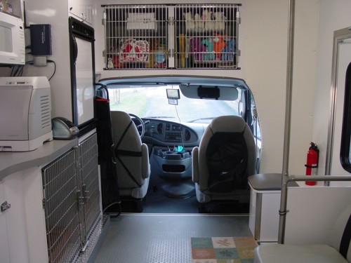 Tour of Healthy Pet Mobile Vet's mobile veterinary clinic.