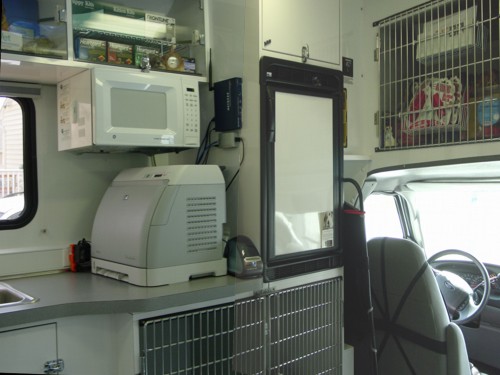 Tour of Healthy Pet Mobile Vet's mobile veterinary clinic.